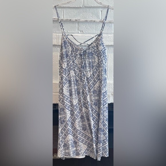 American Rag Dress Bandana Dress Spaghetti strap blue & white Size Small - Picture 1 of 9